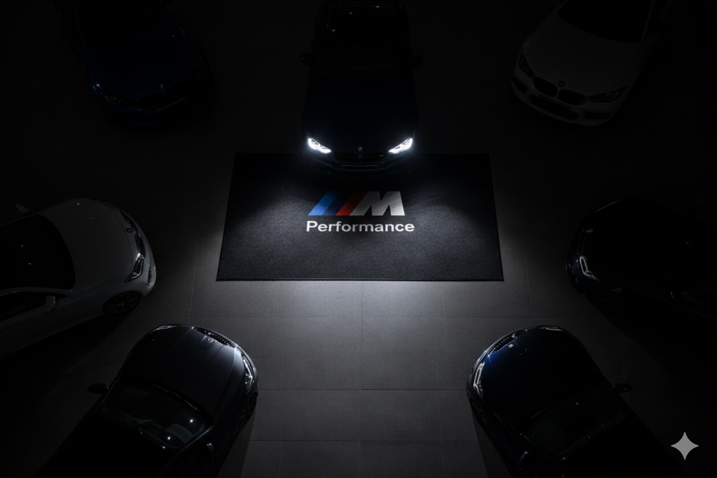 BMW M Performance Garage Floor Mat 5x7 FT (60x87 Inches) Showroom Rug