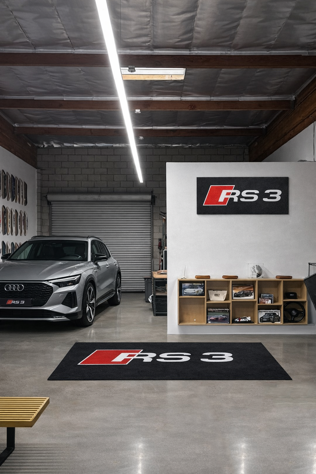 Audi RS3 Garage Floor Mat – Premium Parking Mat 60x87 Inches