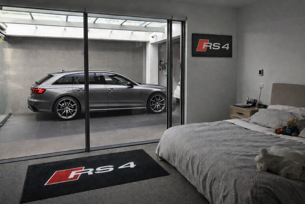 Audi RS4 Garage Floor Mat – Premium Parking Mat 60x87 Inches