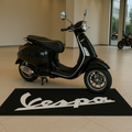Vespa Motorcycle Garage Mat – Premium 32x87 Inch Parking Floor Mat