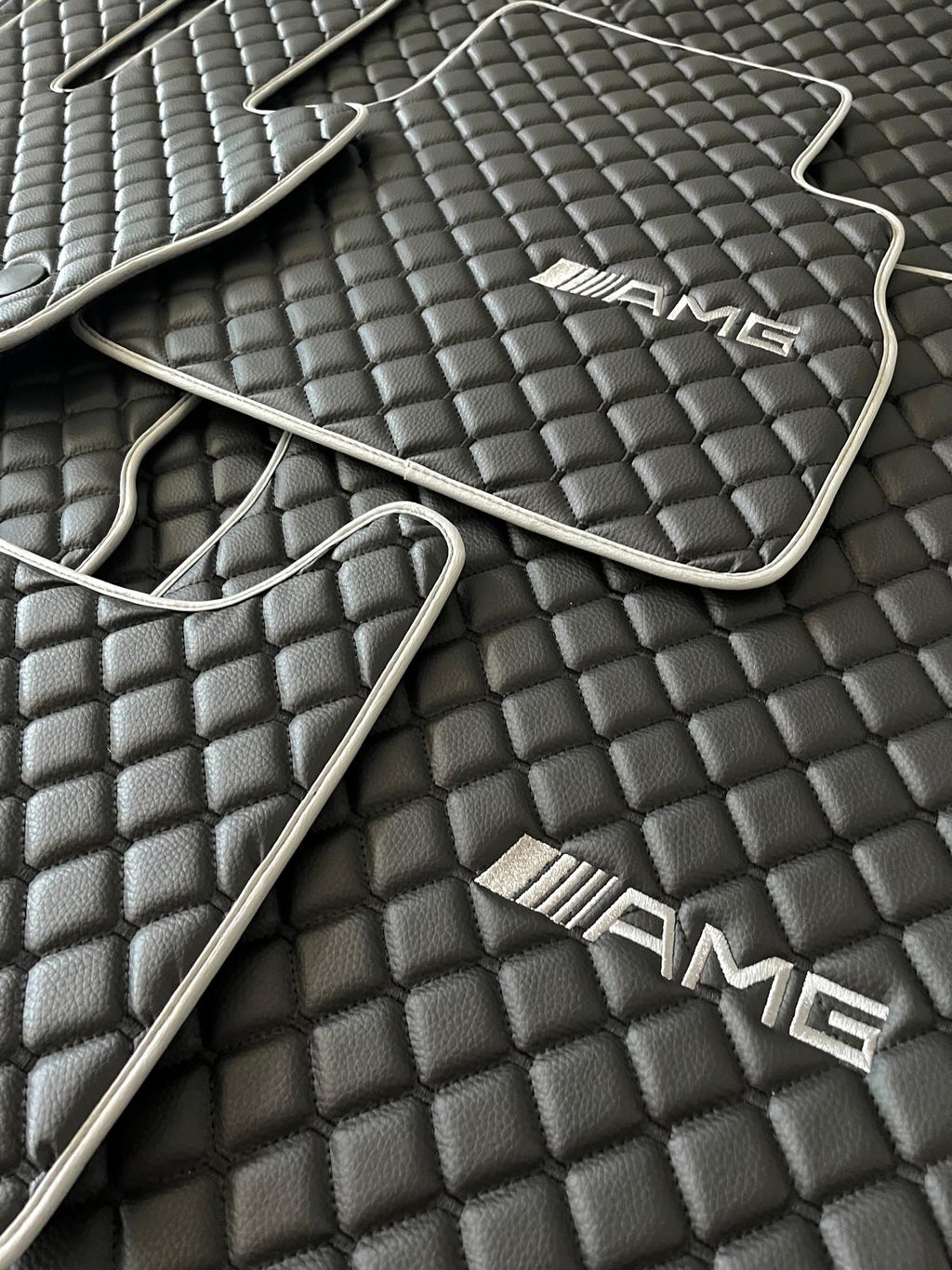 For Mercedes Benz AMG Car Floor Mats Custom fit Leather for all AMG Model Waterproof Carpet Liner