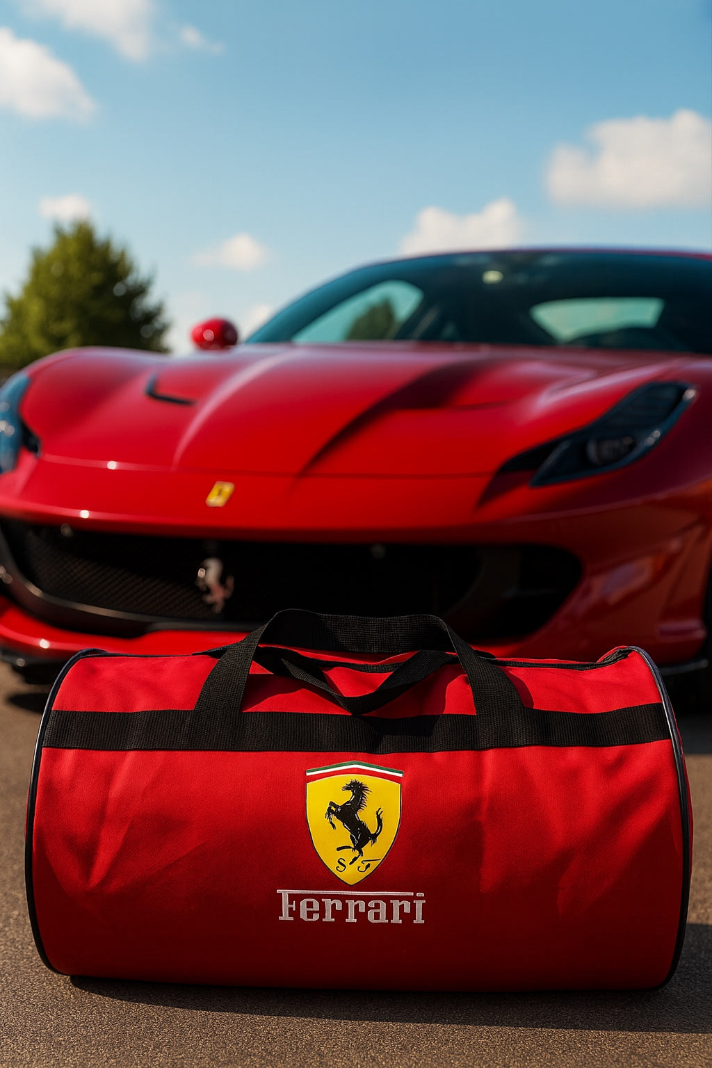 Luxury Ferrari Duffel - Trunk Bag 12 × 20 Inch