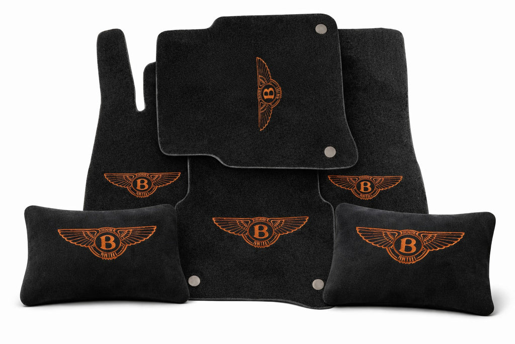For all Bentley Carpet and 2 Lumbar Cushions Car Floor Mats Custom fit for all Bentley Model Full Set