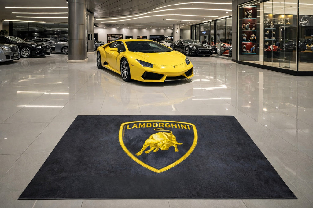 Lamborghini Garage Floor Mat 5x7 FT (60x87 Inches) Showroom Rug