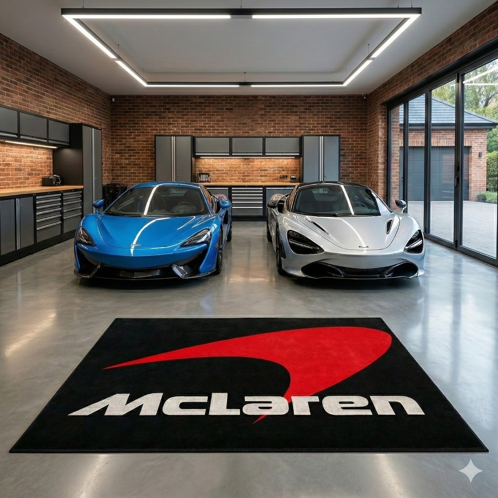 Mclaren Luxury Rug Garage Floor Mat 5x7 FT (60x87 Inches) Showroom Rug