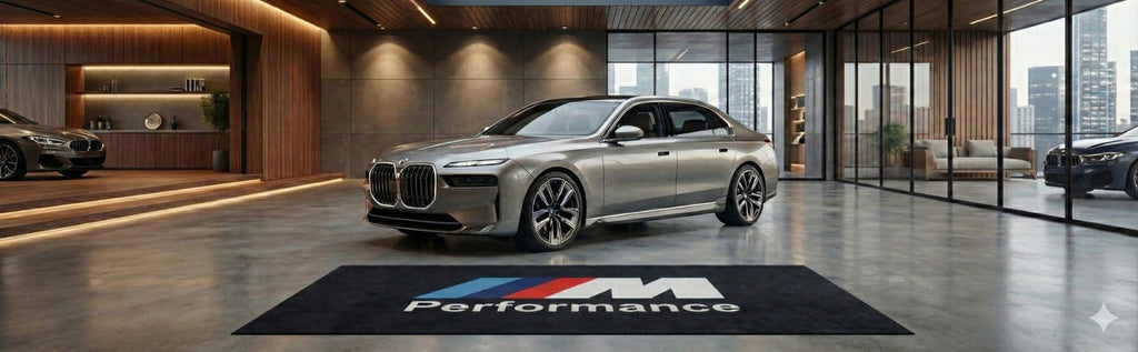 BMW M Performance Garage Floor Mat 5x7 FT (60x87 Inches) Showroom Rug