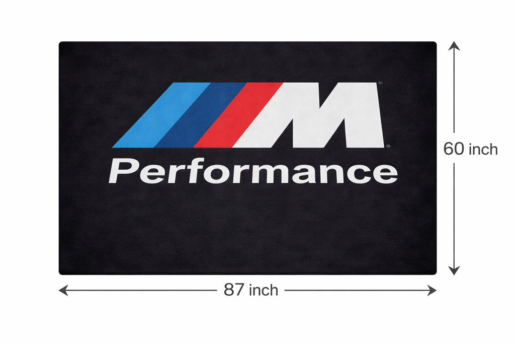 BMW M Performance Garage Floor Mat 5x7 FT (60x87 Inches) Showroom Rug