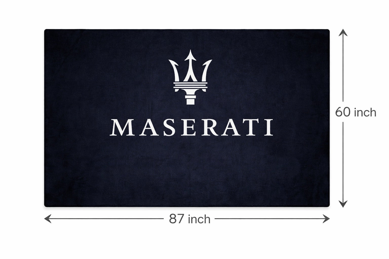 Maserati Garage Floor Mat 5x7 FT (60x87 Inches) Showroom Rug