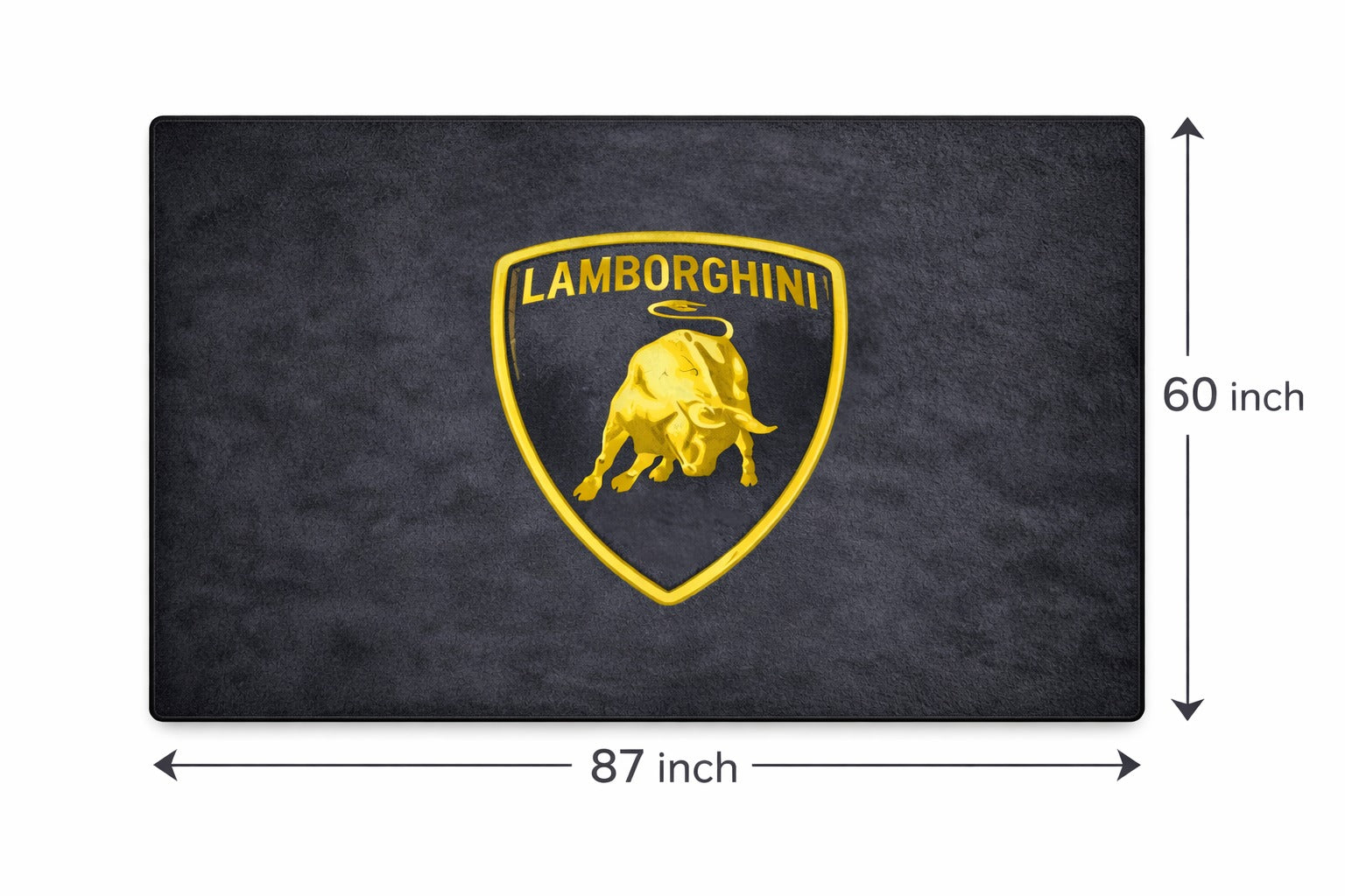 Lamborghini Garage Floor Mat 5x7 FT (60x87 Inches) Showroom Rug
