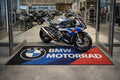 BMW M Motorcycle Garage Floor Mat 5x7 FT (60x87 Inches) Showroom Rug