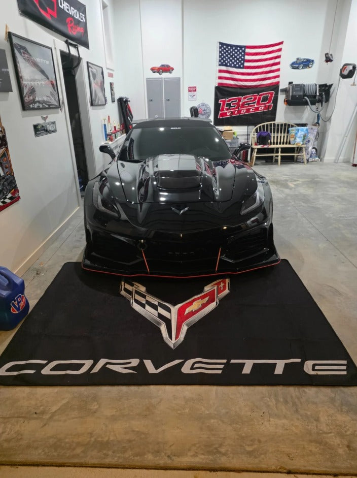 Corvette C7 Garage Floor Mat 5x7 FT (60x87 Inches) Showroom Rug
