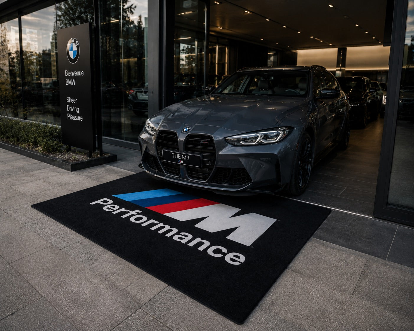 BMW M Performance Garage Floor Mat 5x7 FT (60x87 Inches) Showroom Rug