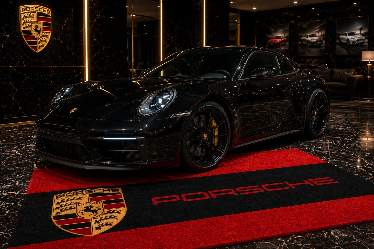 Porsche Garage Floor Mat – Premium Parking Mat 60x87 Inches