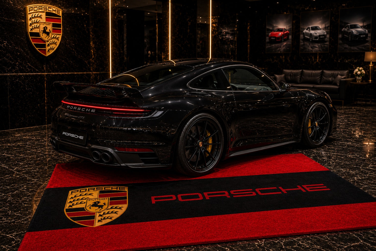 Porsche Garage Floor Mat – Premium Parking Mat 60x87 Inches