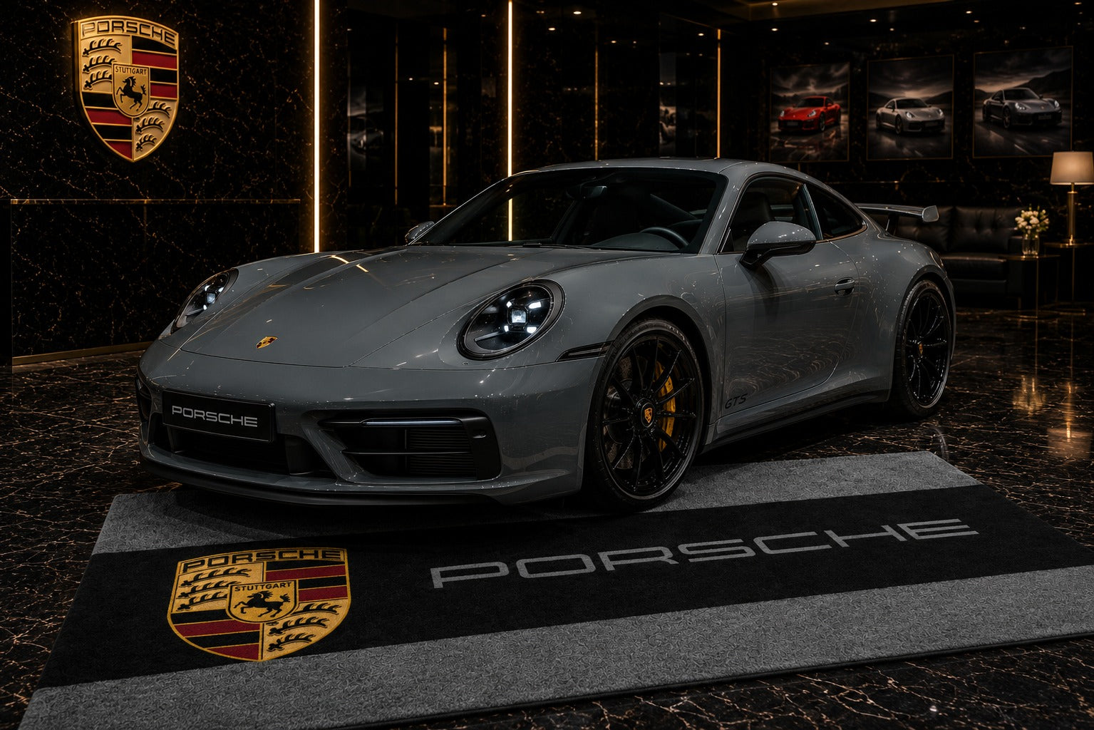 Porsche Garage Floor Mat – Premium Parking Mat 60x87 Inches
