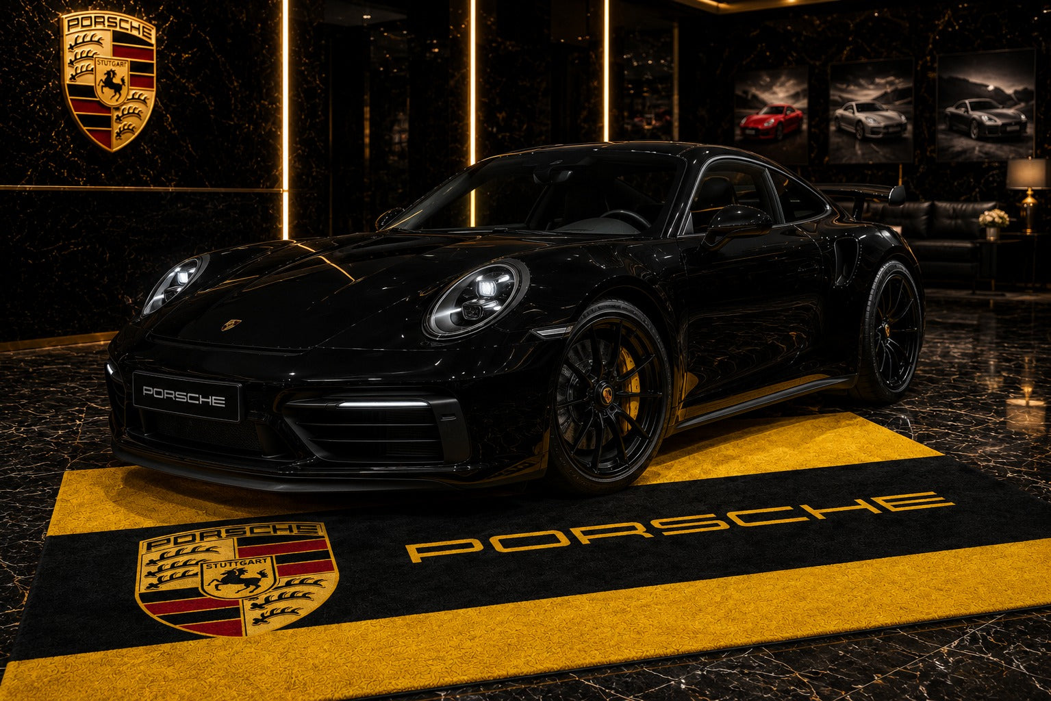 Porsche Garage Floor Mat – Premium Parking Mat 60x87 Inches