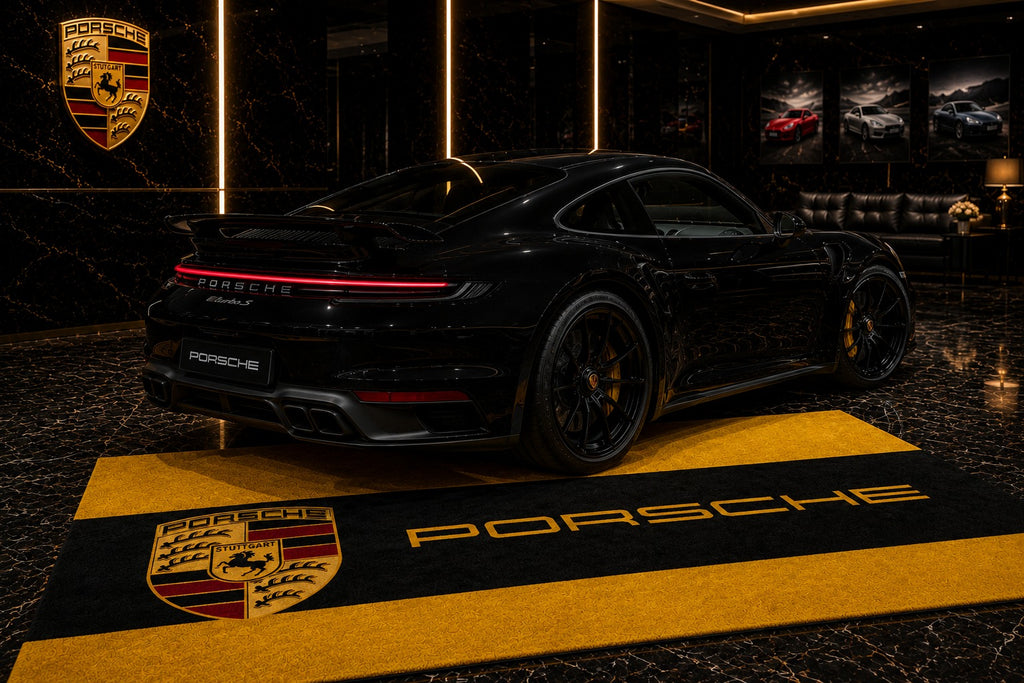 Porsche Garage Floor Mat – Premium Parking Mat 60x87 Inches
