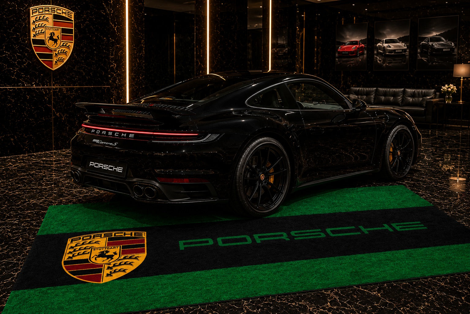 Porsche Garage Floor Mat – Premium Parking Mat 60x87 Inches