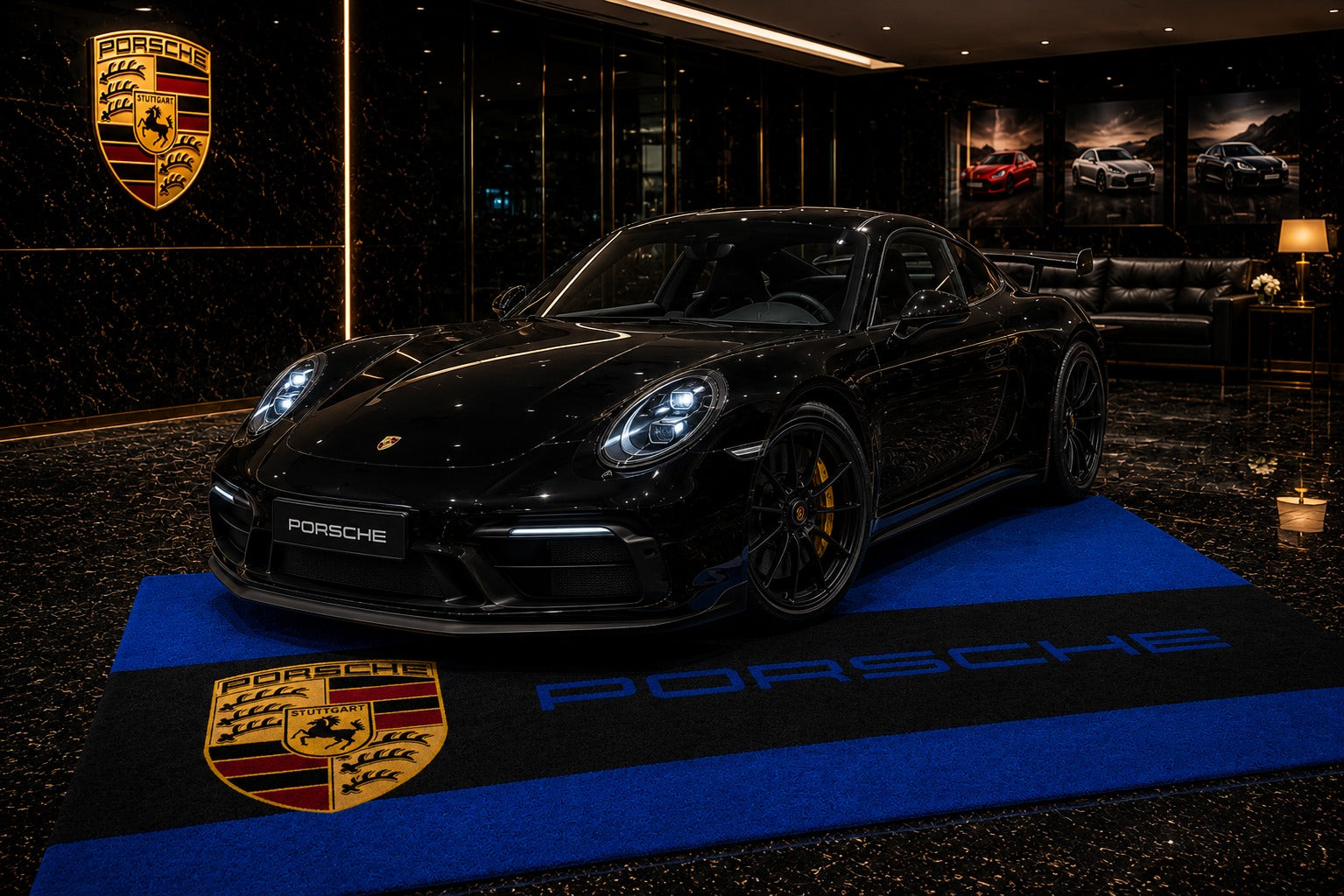 Porsche Garage Floor Mat – Premium Parking Mat 60x87 Inches