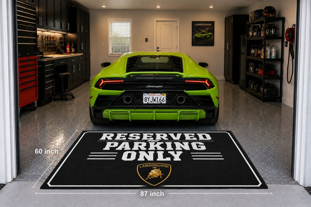 Lamborghini Garage Rug RESERVED PARKING ONLY Special Production