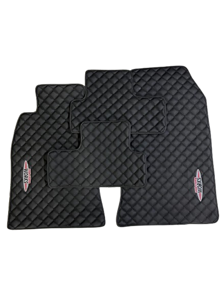 For Mini Cooper John Cooper Works R50 (2001-2006) Car Floor Mats Custom fit Leather for all Mini Cooper Waterproof Carpet Liner
