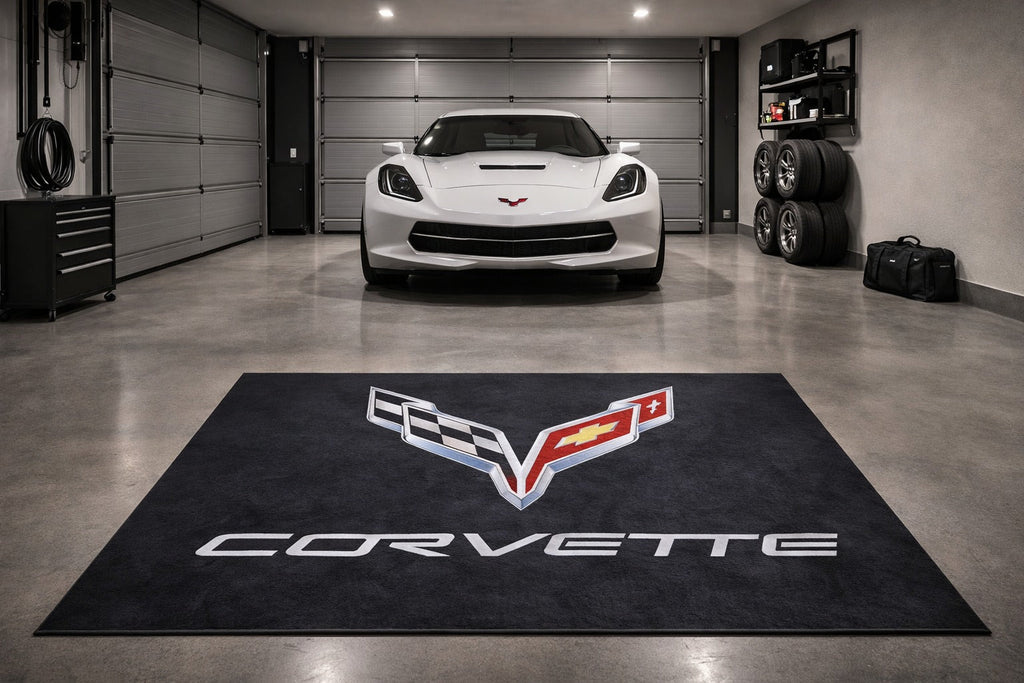 Corvette C7 Garage Floor Mat 5x7 FT (60x87 Inches) Showroom Rug