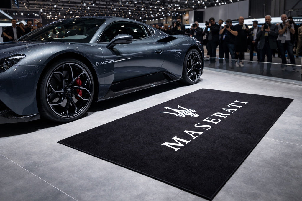 Maserati Garage Floor Mat 5x7 FT (60x87 Inches) Showroom Rug