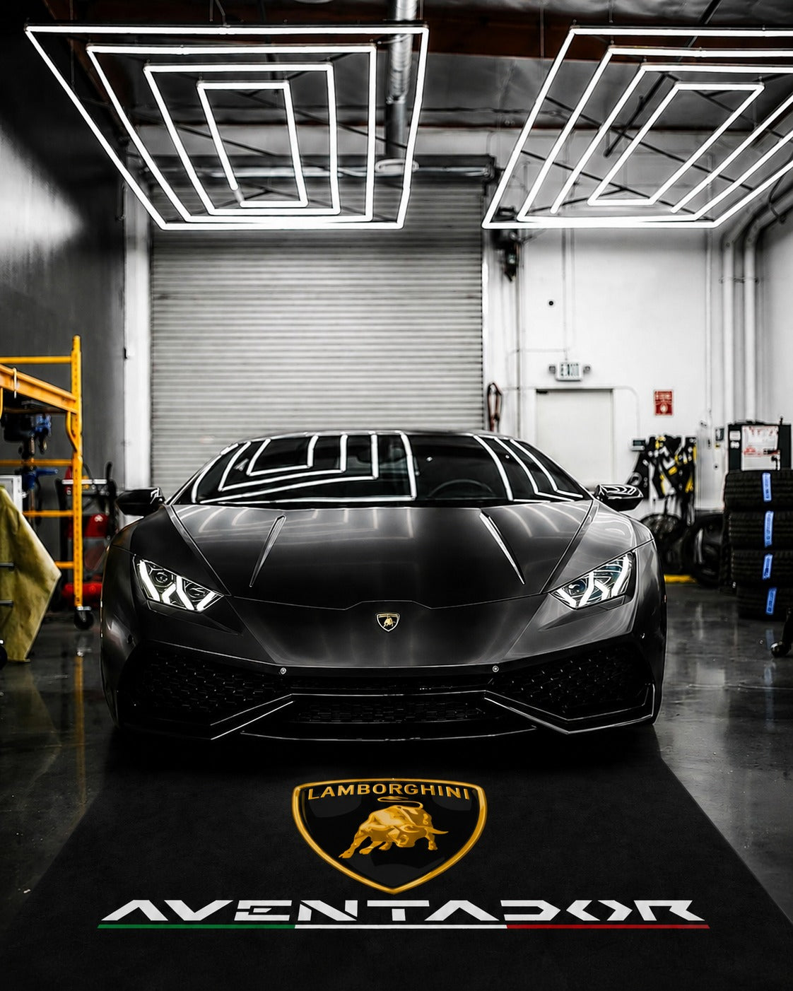 Lamborghini Garage Floor Mat – Premium Parking Mat 60x87 Inches