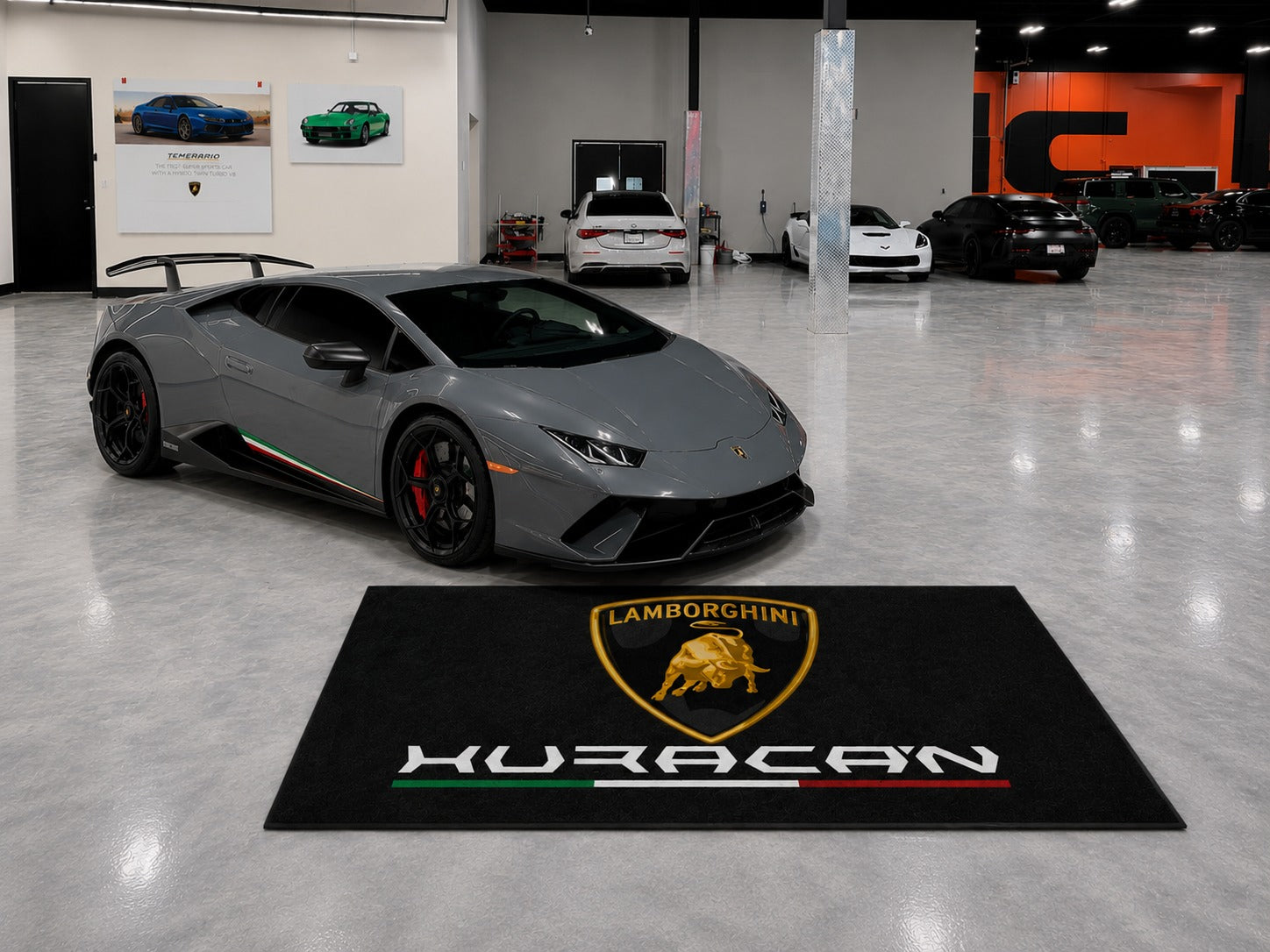 Lamborghini Garage Floor Mat – Premium Parking Mat 60x87 Inches