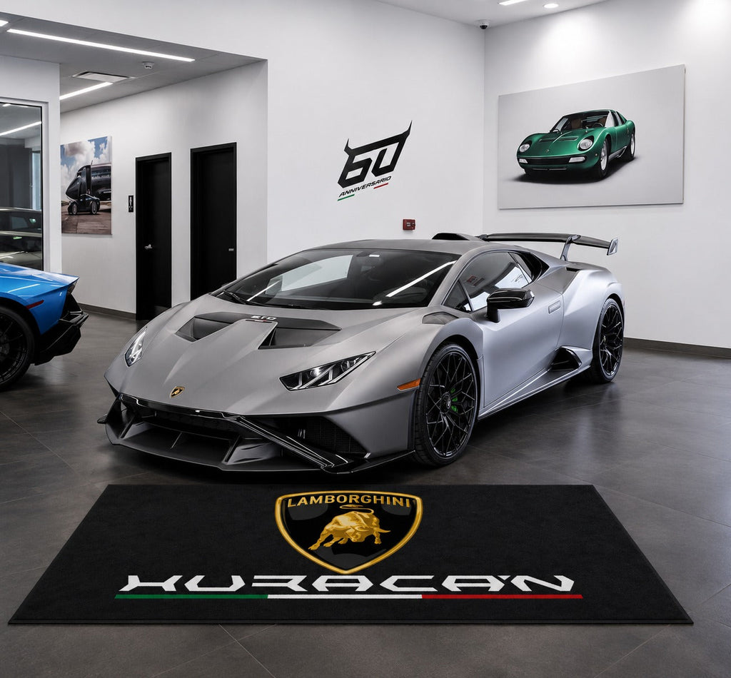 Lamborghini Garage Floor Mat – Premium Parking Mat 60x87 Inches