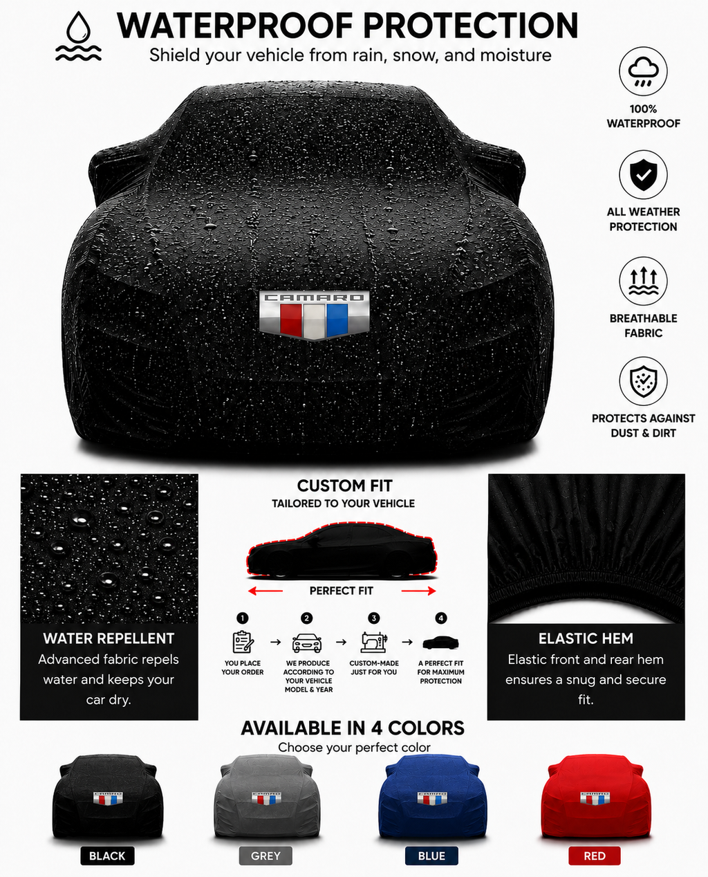 Camaro Outdoor Car Cover For All Model