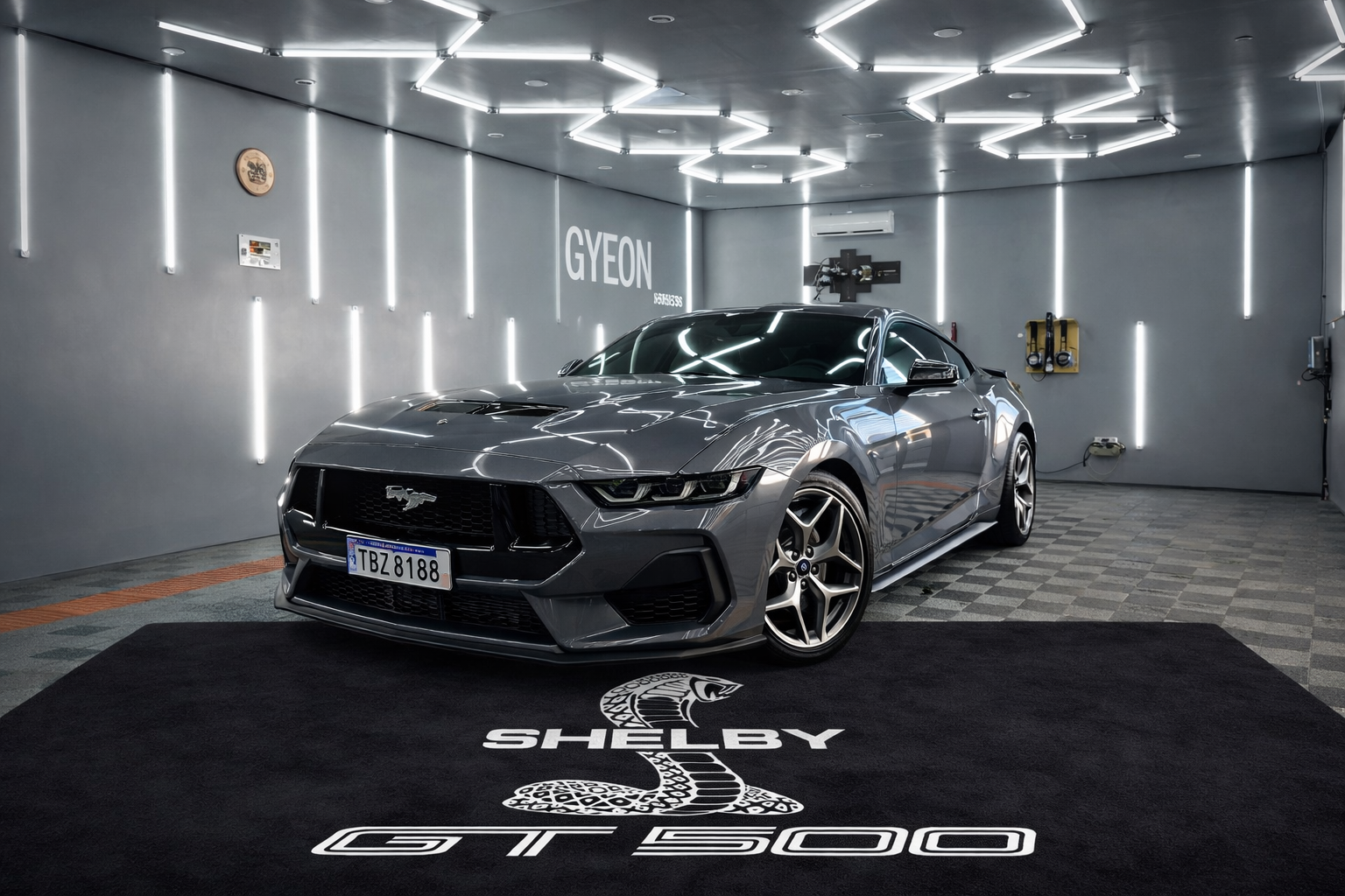 Shelby GT500 Garage Floor Mat 5x7 FT (60x87 Inches) Showroom Rug