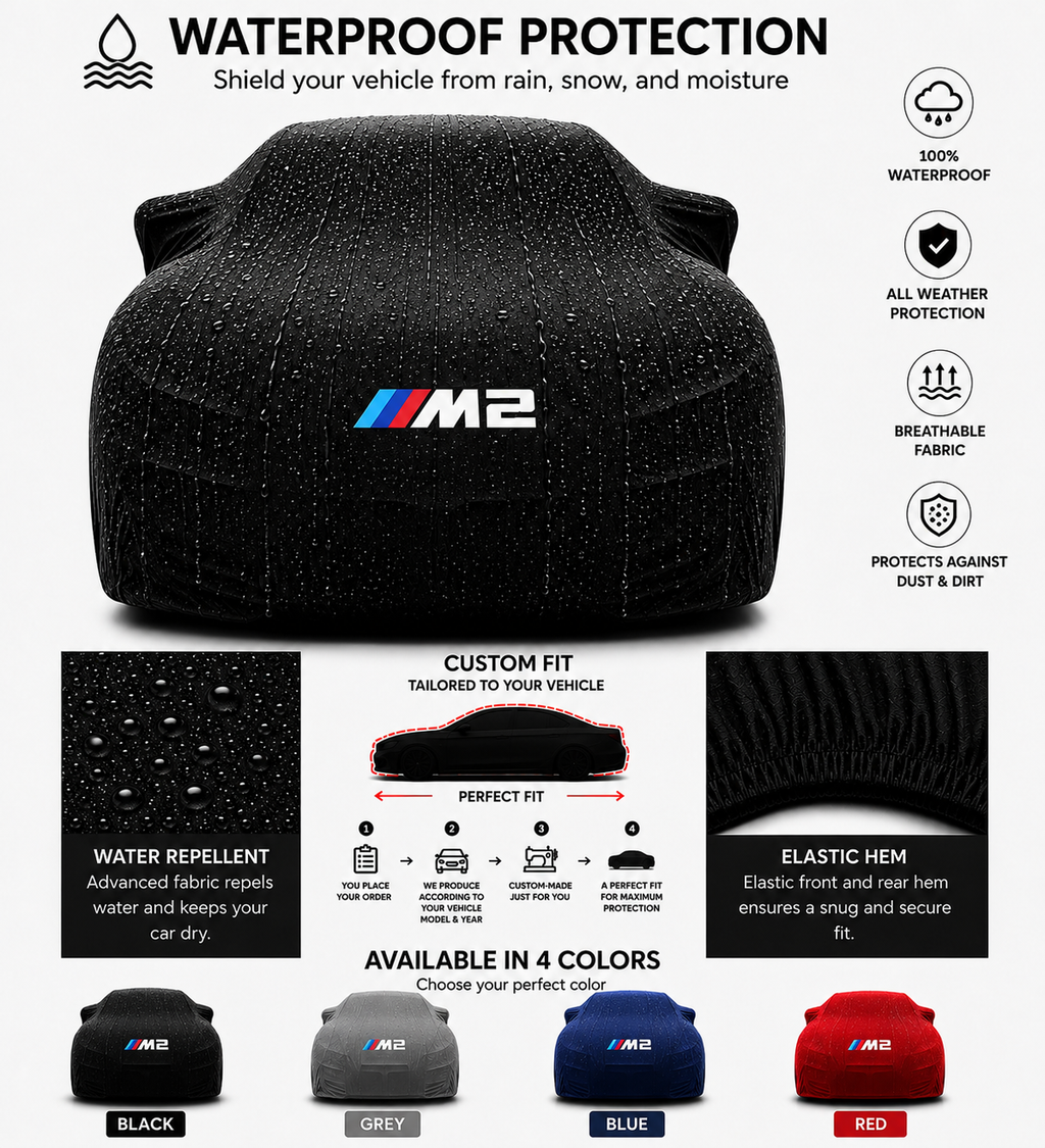 For BMW M2 Waterproof Car Cover - Custom Fit Outdoor Cover