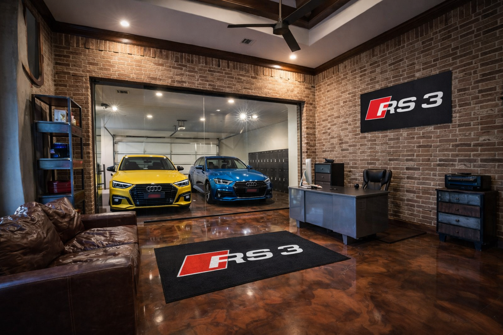 Audi RS3 Garage Floor Mat – Premium Parking Mat 60x87 Inches