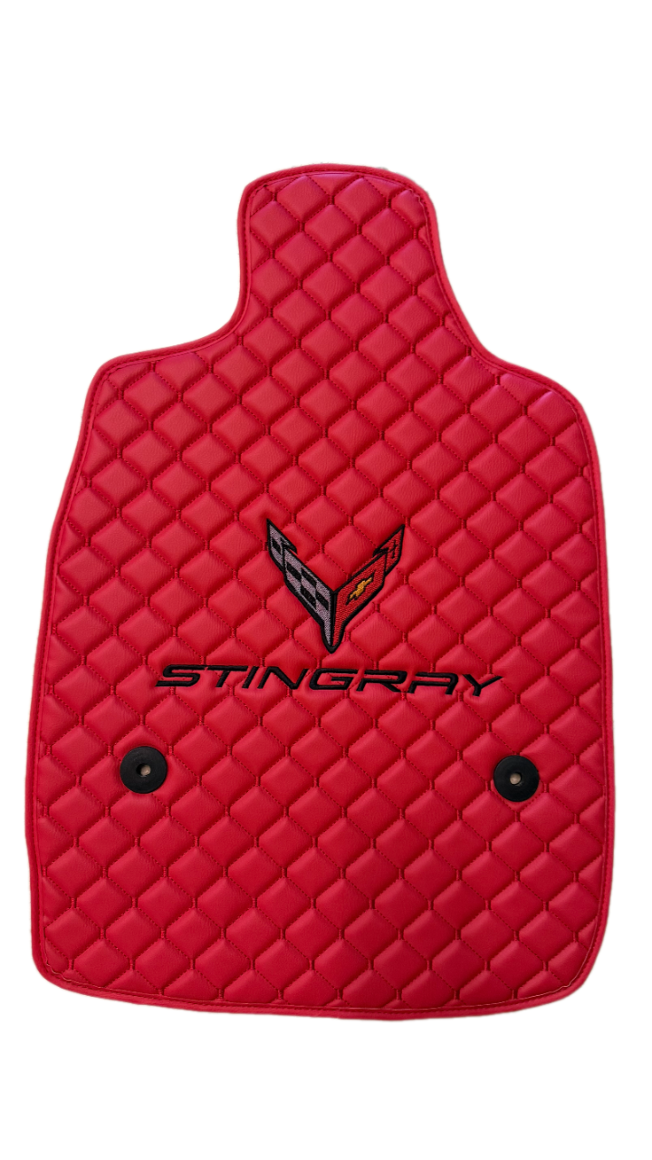 For All Corvette C8 Stingray Leather Car Floor Mats Custom fit for Corvette C8 Stingray Carpet Liner