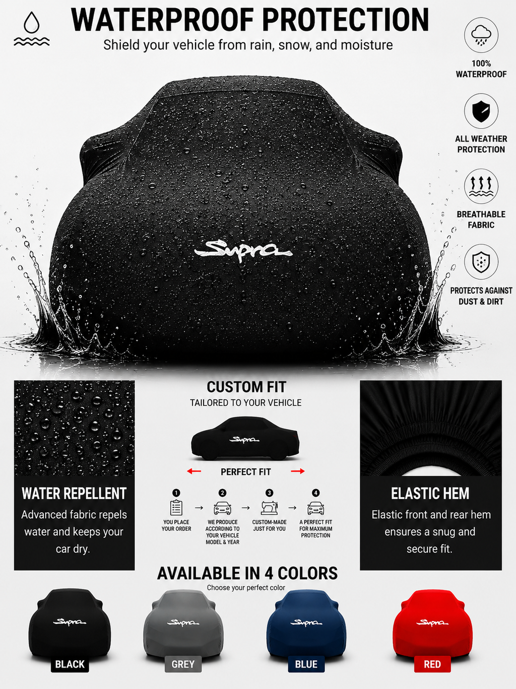 Supra Outdoor Car Cover For All Model