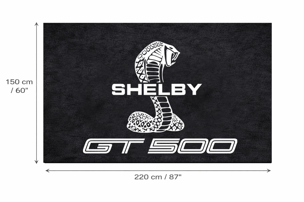 Shelby GT500 Garage Floor Mat 5x7 FT (60x87 Inches) Showroom Rug