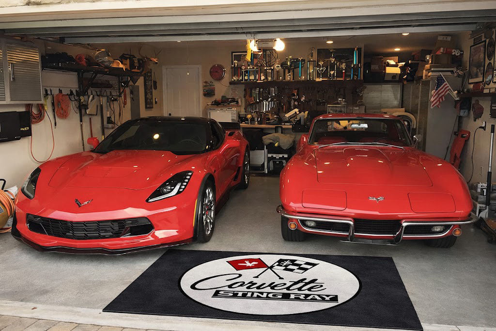 Corvette C2 Garage Floor Mat 5x7 FT (60x87 Inches) Showroom Rug